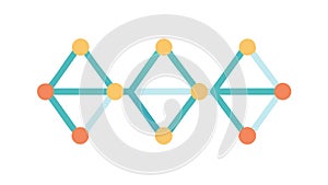 Abstract Interconnected Geometric Shapes Network Design, vector design Generative AI