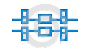 Abstract Interconnected Geometric Shapes Pattern, vector design Generative AI