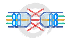 Abstract interconnected glowing network, symbolizing data flow, digital links, vector design Generative AI