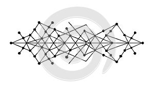 Abstract Interconnected Grid Ã¢â¬' Digital Network Tech Background, vector design Generative AI