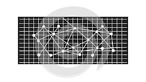 Abstract Interconnected Grid Network Vector Pattern for Tech, vector design Generative AI
