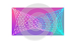 Abstract Interconnected Lines Geometric Network, vector design Generative AI