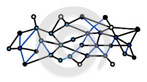 Abstract Interconnected Lines Pattern, Tech Data Vector, vector design Generative AI
