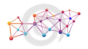 Abstract Interconnected Network Grid, Modern Tech Background, vector design Generative AI