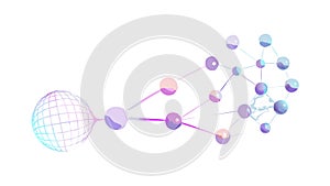 Abstract interconnected network nodes, complex data structure, digital connectivity, vector design Generative AI