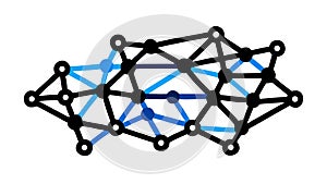 Abstract Interconnected Network Structure, Tech Data Vector, vector design Generative AI