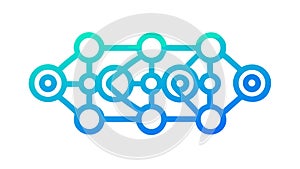 Abstract Interconnected Node System, vector design Generative AI