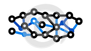 Abstract Interconnected Nodes, Tech Network Link Vector, vector design Generative AI