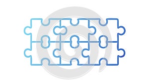 Abstract Interconnected Puzzle Pieces Geometric Pattern, vector design Generative AI