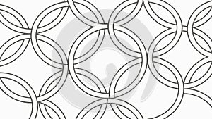 Abstract interconnected rings, minimalist geometric pattern, clean, vector design Generative AI