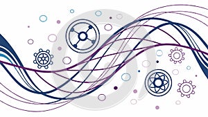 Abstract Interconnected Rings, Unity and Harmony Symbol, vector design Generative AI