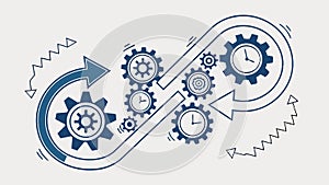 Abstract Interconnected Shapes, Modern Network Design, vector design Generative AI