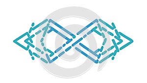 Abstract Interconnected Symbol, Modern Infinity Loop Vector Design, vector design Generative AI