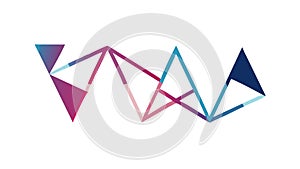 Abstract Interconnected Triangles Geometric Pattern Vector, vector design Generative AI