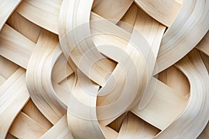 Abstract Interlacing Pattern of Light Wood Planks photo