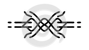 Abstract Interlocked Lines Pattern, Modern Geometric Design, vector design Generative AI