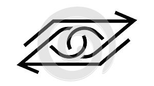 Abstract Interlocking Arrows Icon Vector, vector design Generative AI