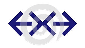 Abstract Interlocking Arrows Icon Vector for Directional Design, vector design Generative AI