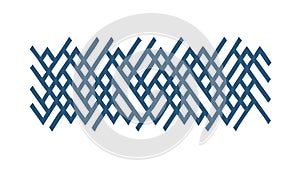 Abstract Interlocking Blue Line Pattern for Dynamic Design, vector design Generative AI