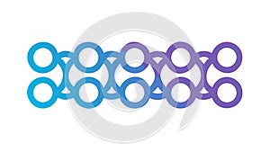 Abstract Interlocking Chain Link Pattern Design, vector design Generative AI