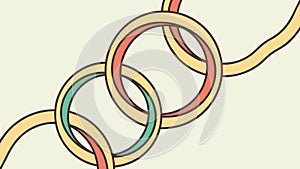 Abstract Interlocking Chain Link Pattern, vector design Generative AI