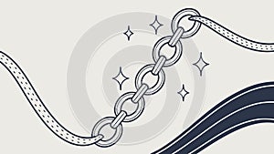 Abstract Interlocking Chain Link Pattern, vector design Generative AI