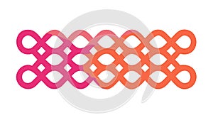 Abstract Interlocking Chain Pattern Icon - Connection Modern Design, vector design Generative AI