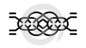 Abstract Interlocking Chain Pattern, Modern Geometric Design, vector design Generative AI