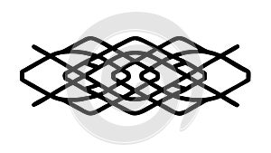 Abstract interlocking chain pattern, modern symmetrical design, vector design Generative AI