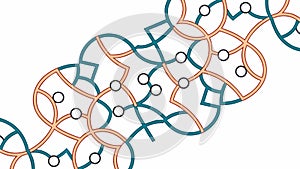 Abstract Interlocking Chain Pattern, Organic Geometric Vector, vector design Generative AI