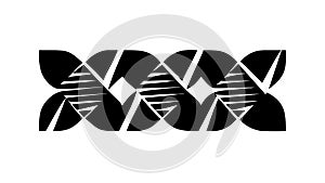 Abstract Interlocking Chain of Shapes Vector Pattern, vector design Generative AI