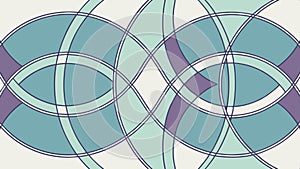 Abstract interlocking circle pattern, geometric modern design element vector design Generative AI