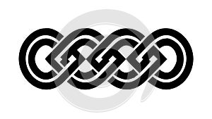Abstract Interlocking Circular Knot Pattern, vector design Generative AI