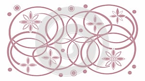 Abstract Interlocking Circular Pattern Design, vector design Generative AI