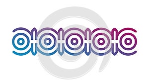 Abstract Interlocking Circular Pattern with Gradient, vector design Generative AI