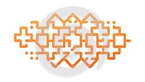 Abstract Interlocking Cross Pattern Geometric Design, vector design Generative AI