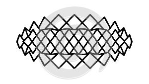 Abstract Interlocking Diamond Pattern Border, vector design Generative AI