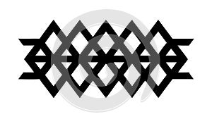 Abstract interlocking diamond pattern, creating dynamic visual structure, vector design Generative AI