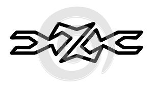 Abstract Interlocking Geometric Border Pattern, vector design Generative AI