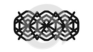 Abstract Interlocking Geometric Hexagon Pattern Vector, vector design Generative AI