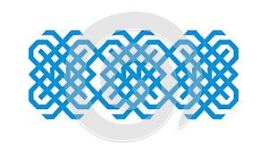 Abstract Interlocking Geometric Knot Pattern, vector design Generative AI