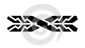 Abstract Interlocking Geometric Links Pattern, vector design Generative AI