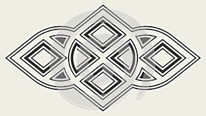 Abstract Interlocking Geometric Pattern: Contemporary Design with Symmetrical Elegance, vector design Generative AI