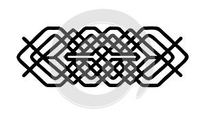 Abstract Interlocking Geometric Pattern, Modern Decorative Border, vector design Generative AI