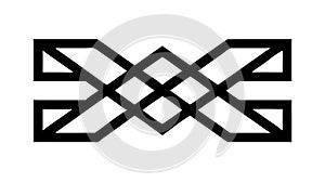 Abstract Interlocking Geometric Pattern for Modern Designs, vector design Generative AI