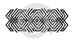 Abstract Interlocking Geometric Pattern, Modern Diagonal Lines, vector design Generative AI