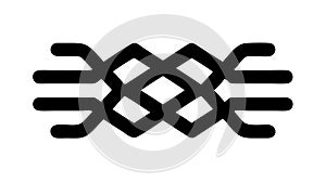 Abstract Interlocking Geometric Pattern. Modern and Dynamic Texture, vector design Generative AI