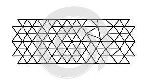 Abstract interlocking geometric pattern, modern structural design, vector design Generative AI