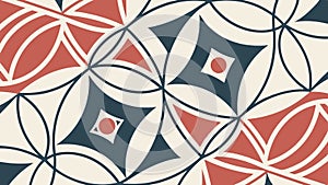 Abstract Interlocking Geometric Pattern Squares, vector design Generative AI