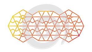 Abstract Interlocking Geometric Pattern with Triangles, vector design Generative AI